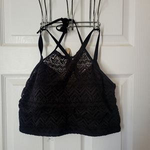 Torrid Black Halter Bathing Suit Top